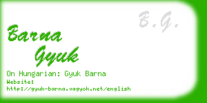 barna gyuk business card